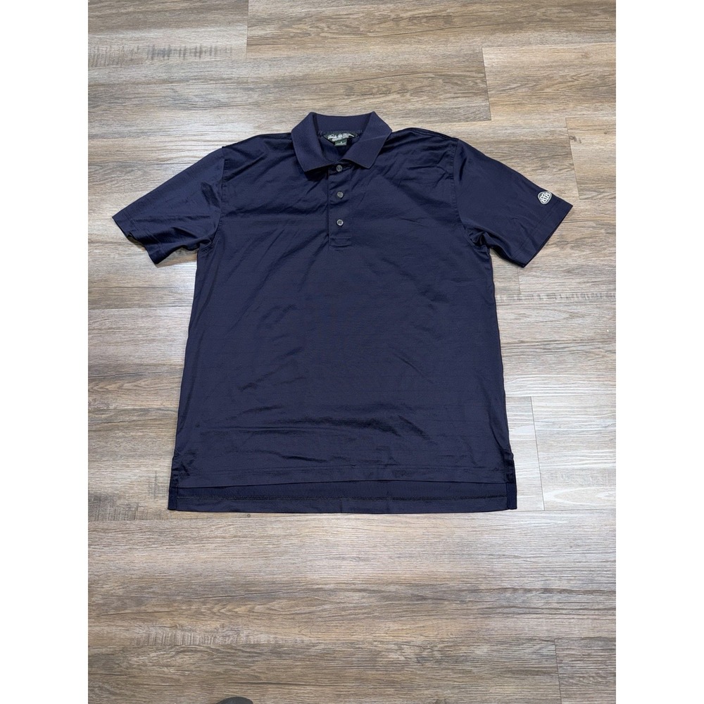 Brooks Brothers Shirt Mens Small Short Sleeve Dark Blue Country Club Polo